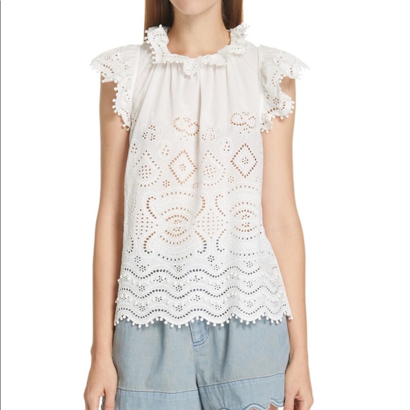 Sea Tops - SEA Naomie flutter sleeve blouse top